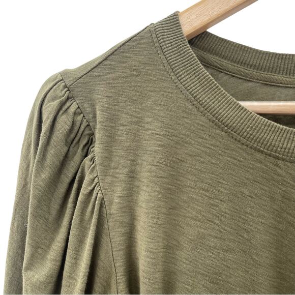 National LTD Loren Puff-Sleeve Tee Long Sleeve Pima Cotton Shirt Size S Preppy - Picture 4 of 10